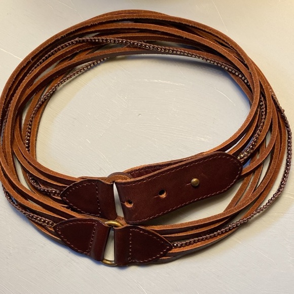 Vintage Eddie Bauer Split Leather Belt - Picture 4 of 13